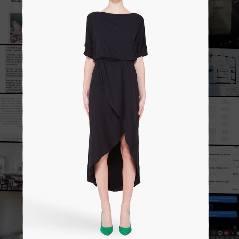 Elizabeth And James Silk Dress W Leather Panelling